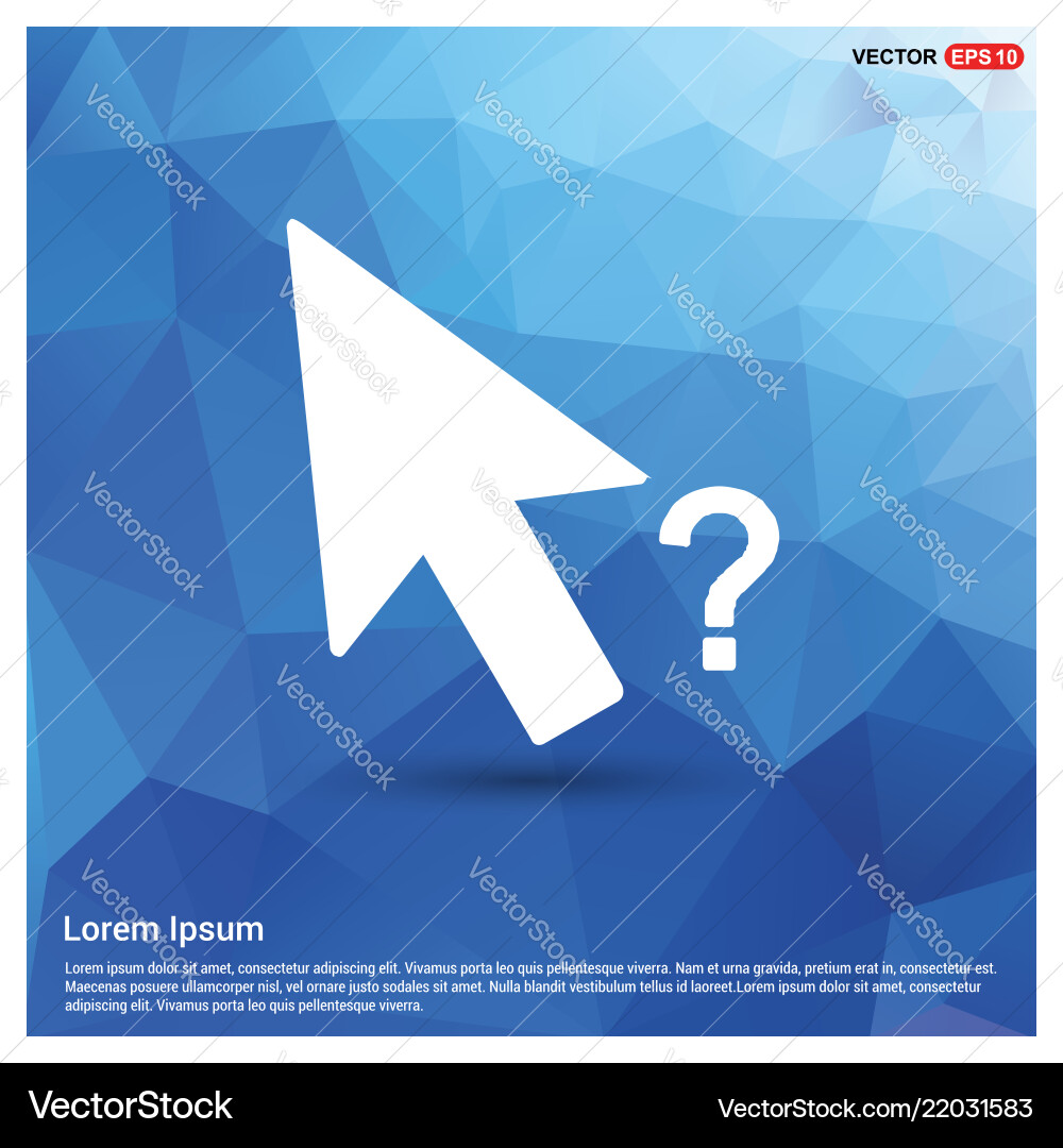 Mousecursor question mark icon Mousecursor question mark icon vector image