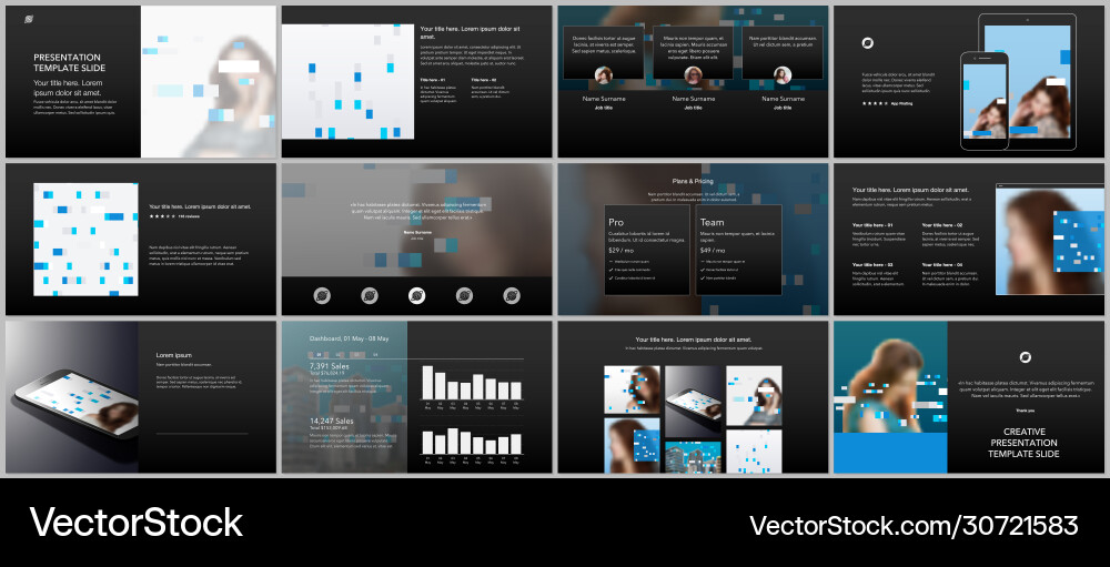 Presentation design templates multipurpose Vector Image