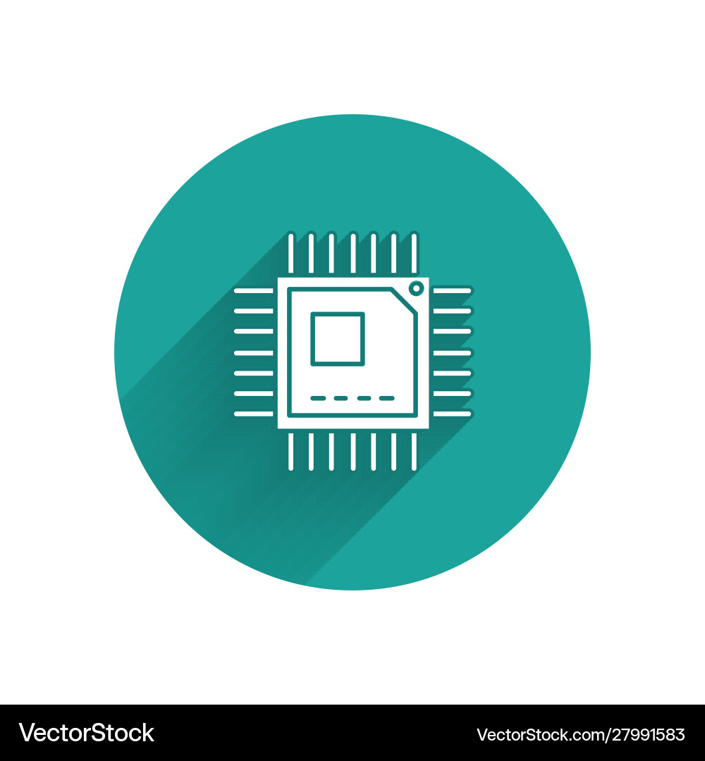 White computer processor with microcircuits cpu White computer processor with microcircuits cpu vector image