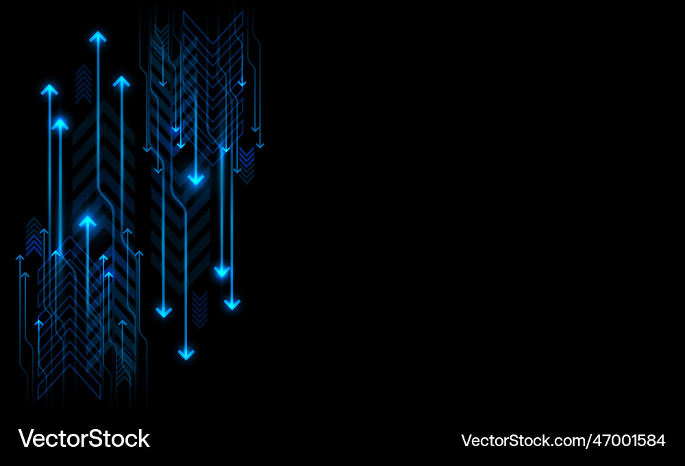 Abstract arrow flow technology direction dynamic Abstract arrow flow technology direction dynamic Vector Image