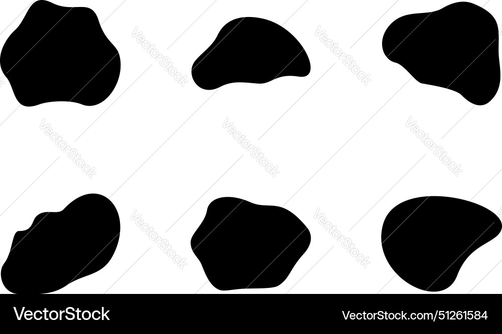 Abstract blobs liquid and fluid shape pictogram vector image