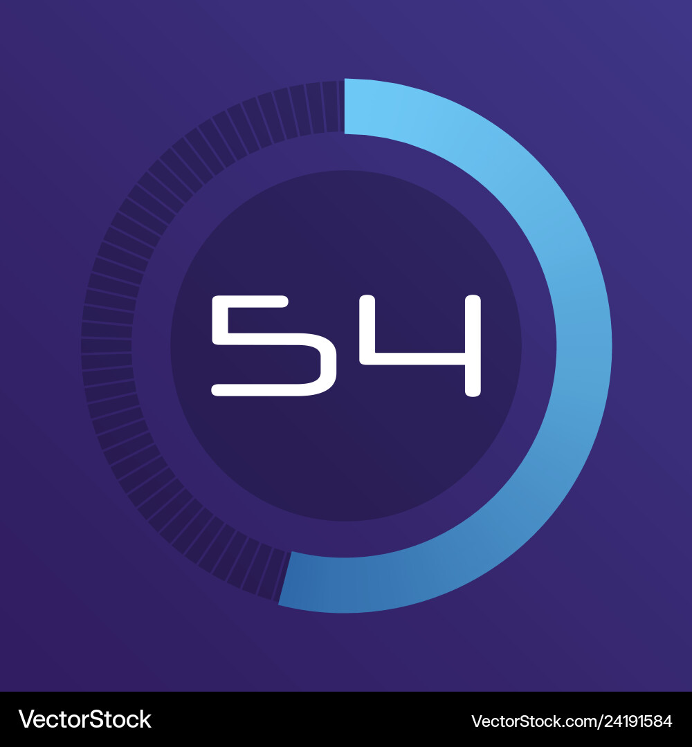 Circular interval timer Circular interval timer vector image