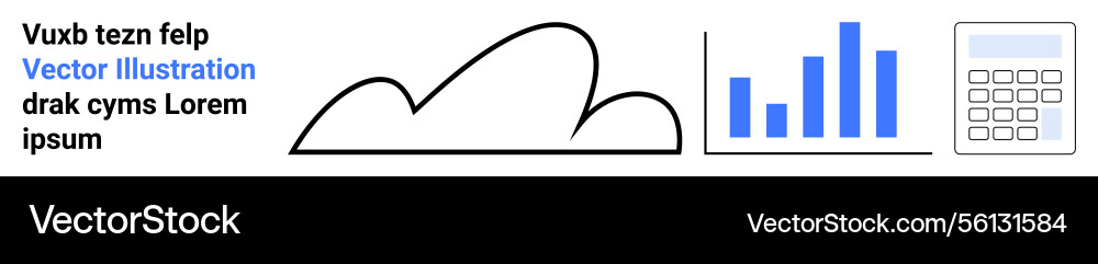 Cloud storage with data analytics graph Cloud storage with data analytics graph vector image