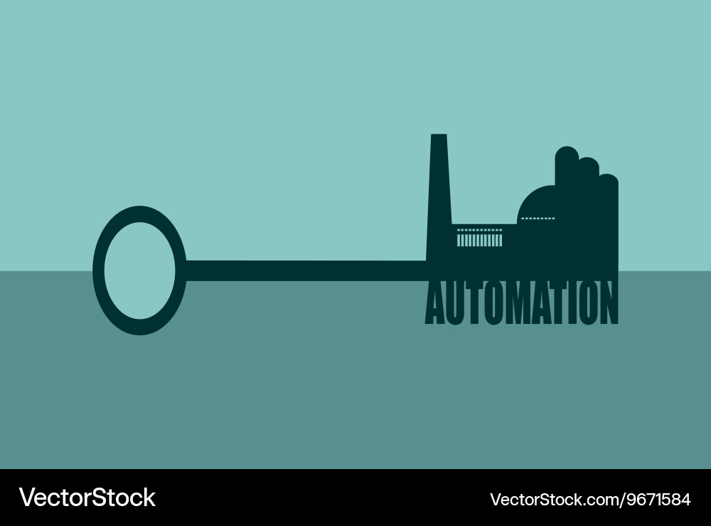 Concept of a key automation Vector Image