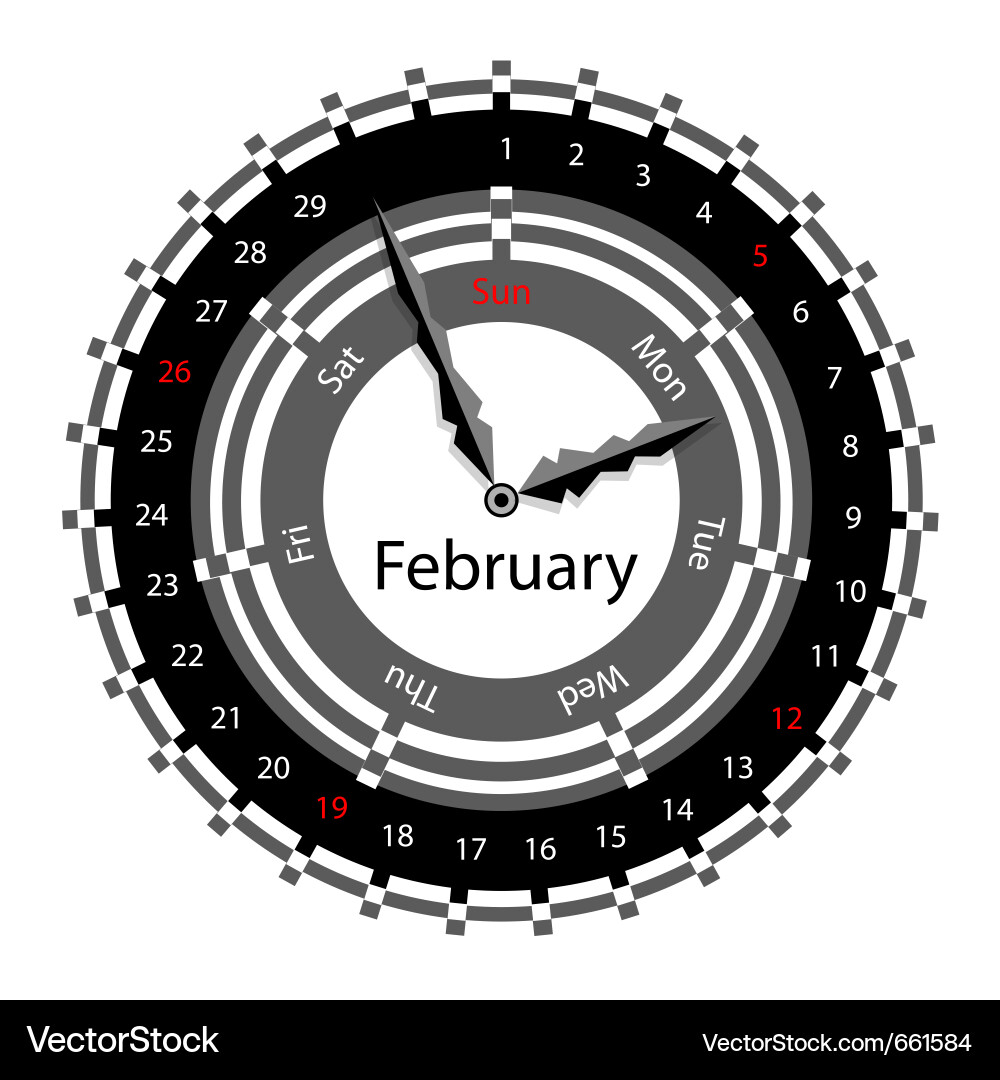 Creative idea of design a clock with circular c vector image