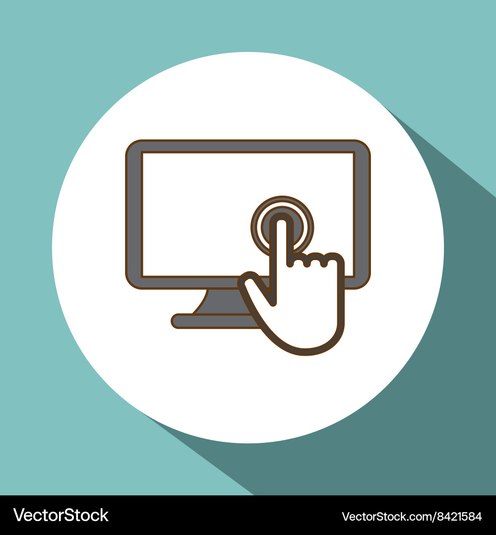 Cursor and computer design vector image