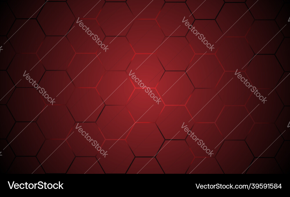 Dark red hexagonal technology abstract Dark red hexagonal technology abstract vector image