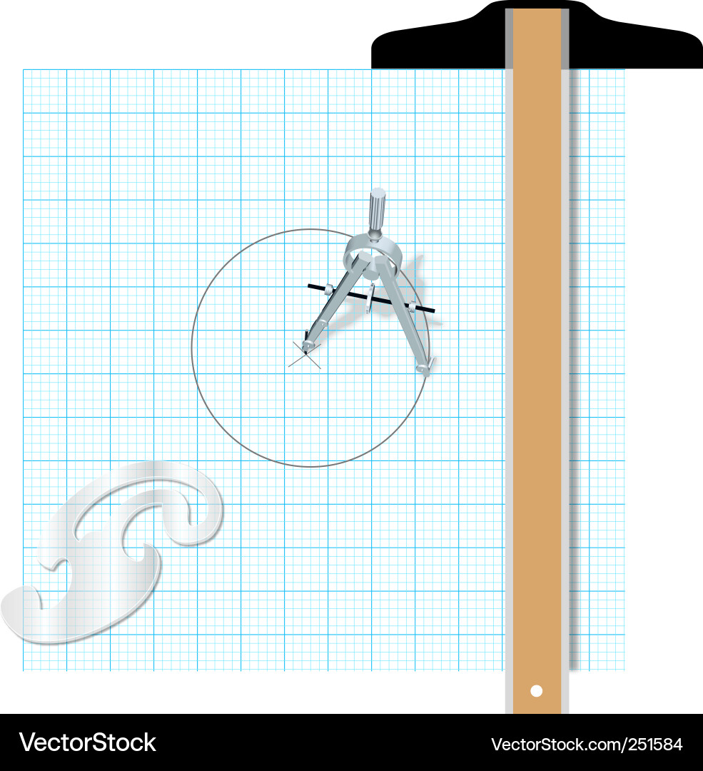 Drafting Tools Set vector image