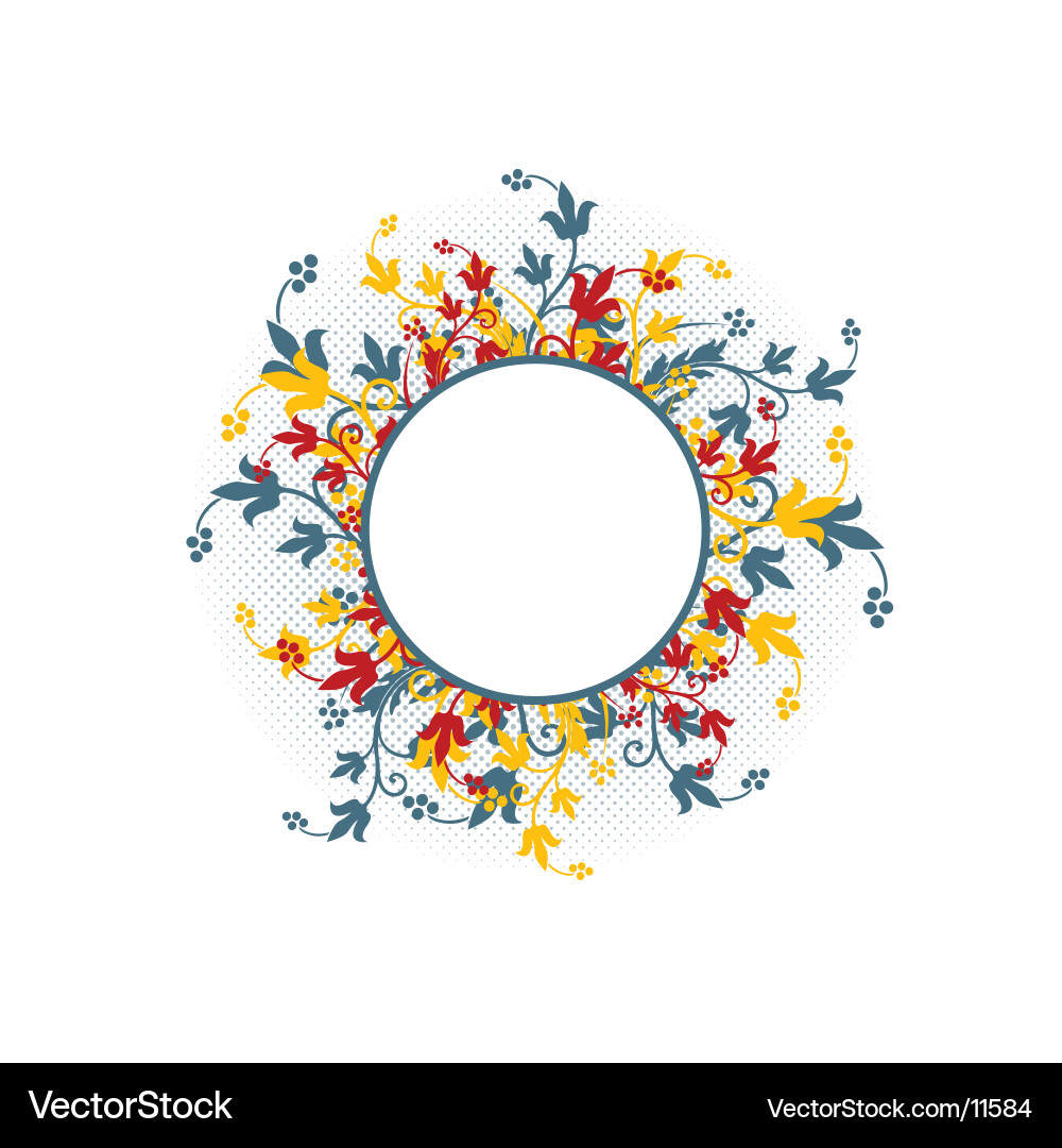 Floral Scroll Pattern vector image
