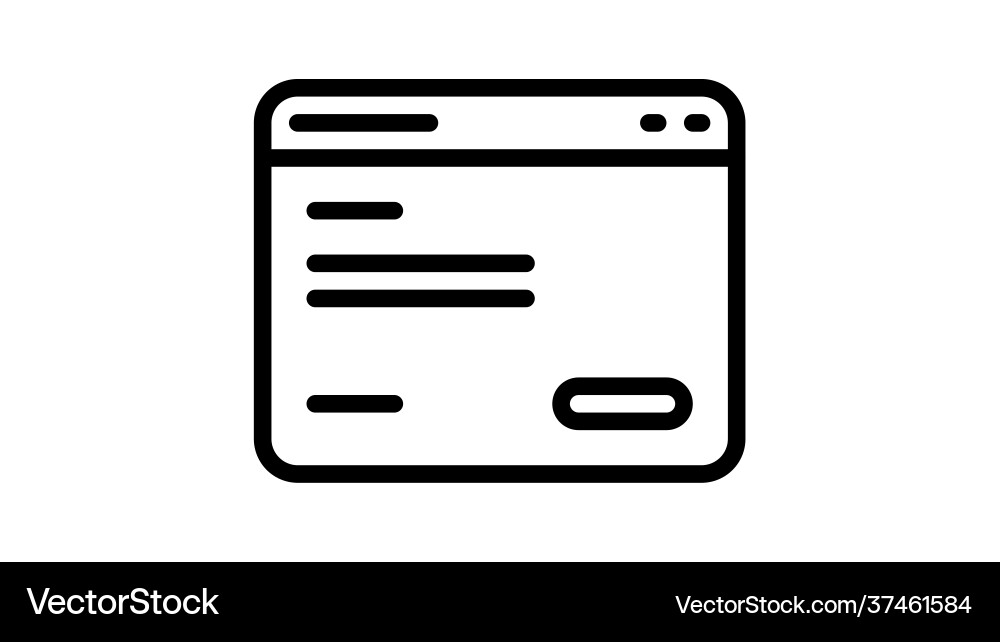 Landing page web website single isolated icon Landing page web website single isolated icon vector image