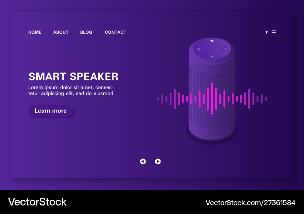 Loading page smart voice assistant with sound Loading page smart voice assistant with sound vector image