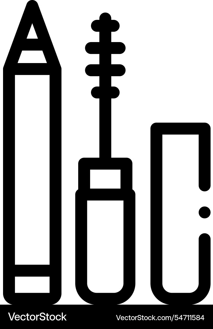 Make up icon thin linear style design isolated Make up icon thin linear style design isolated vector image