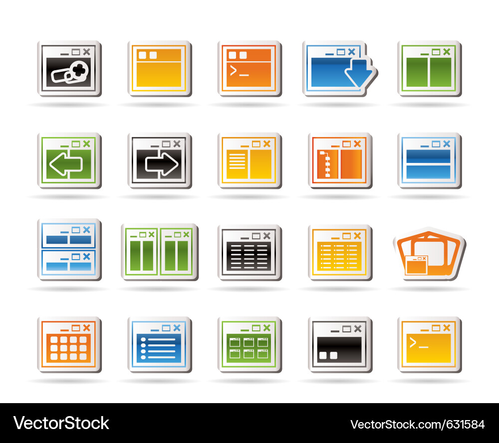 Programming and computer icons vector image
