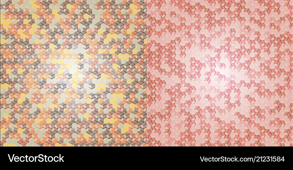 Set of abstract triangle pattern background vector image