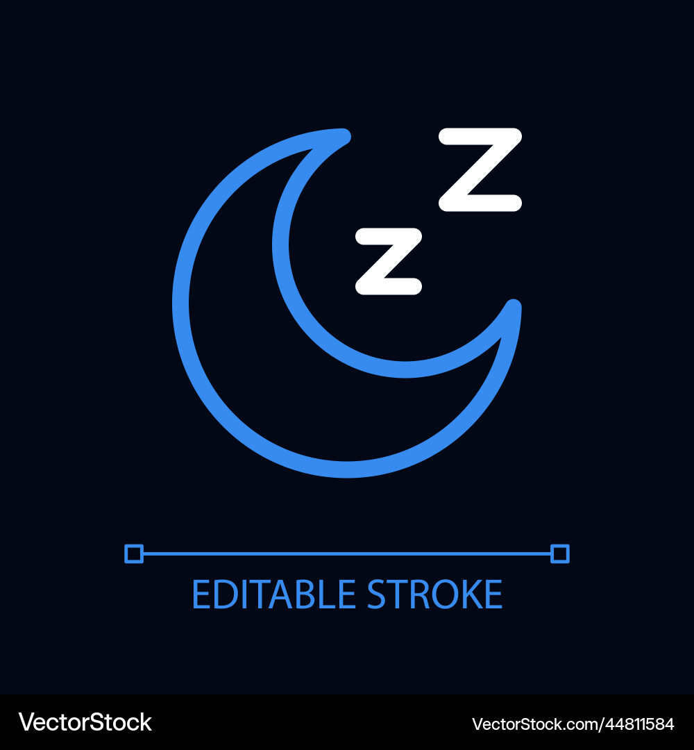 Sleep pixel perfect color linear ui icon for dark Sleep pixel perfect color linear ui icon for dark vector image