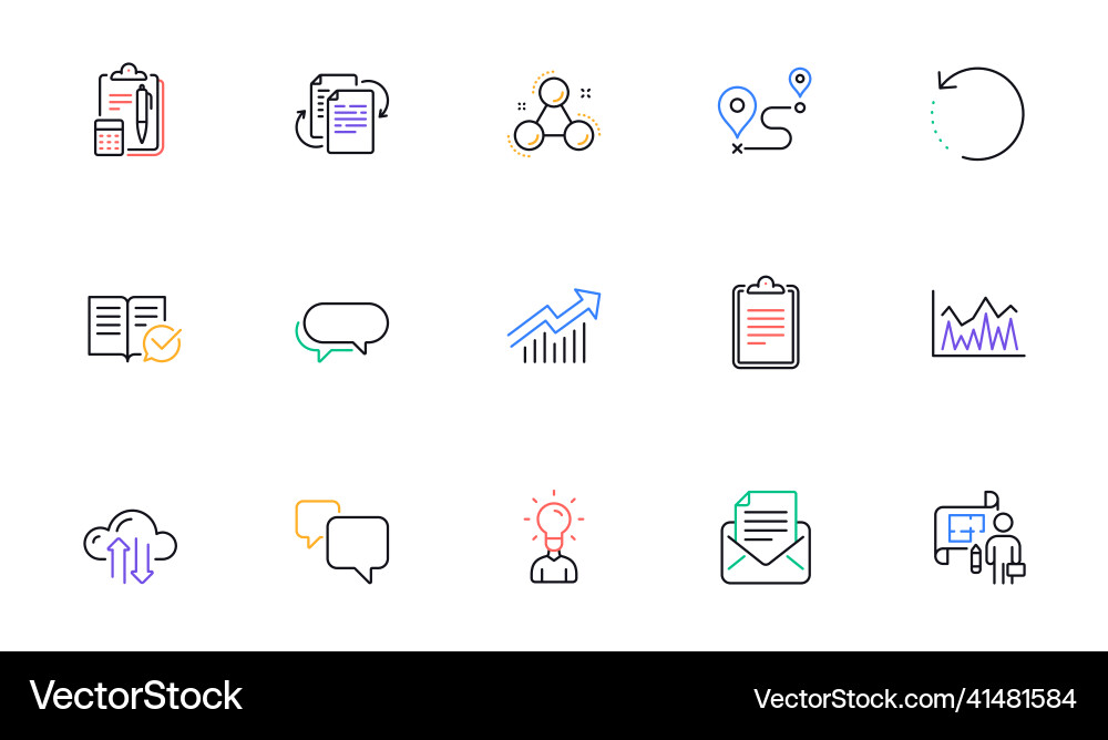 Speech bubble recovery data and demand curve line Speech bubble recovery data and demand curve line vector image