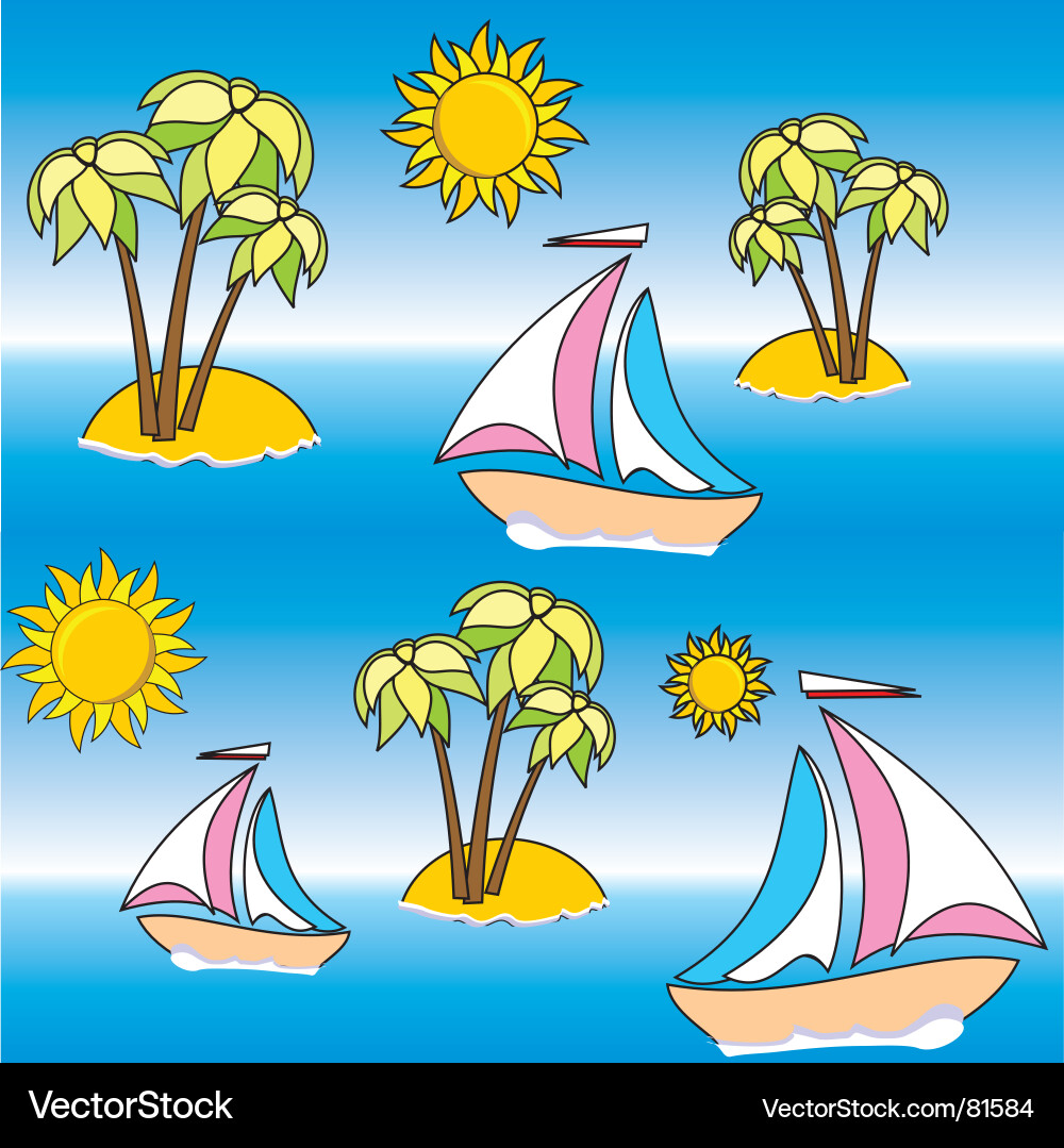 Wallpaper beach Vector Image