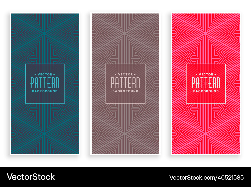 Abstract triangle repeat pattern in line style vector image