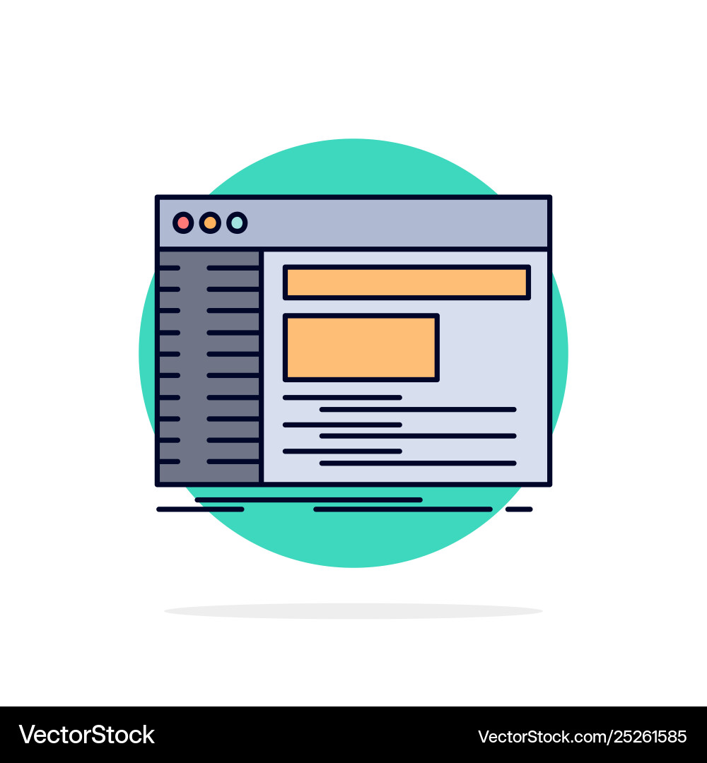 Admin console panel root software flat color icon Admin console panel root software flat color icon vector image