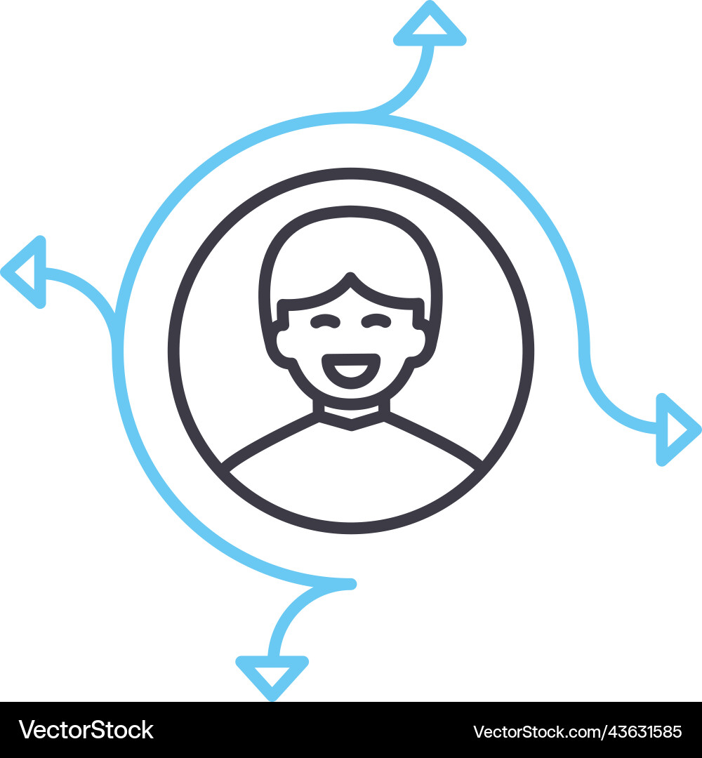 Agile values line icon outline symbol Agile values line icon outline symbol vector image