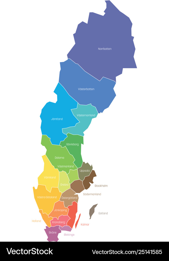 Counties sweden map regional country Royalty Free Vector counties-sweden-map-regional-country-royalty-free-vector