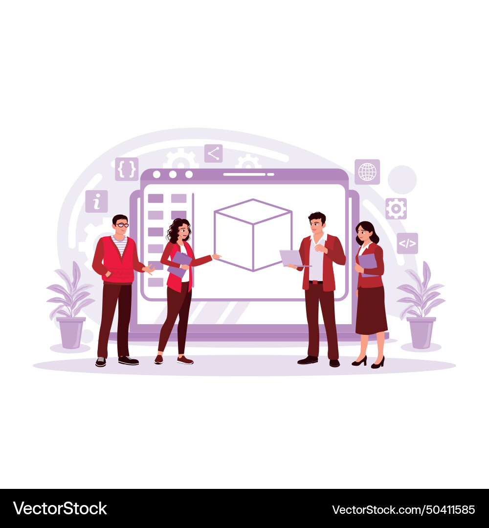 Electronics development engineer working Vector Image