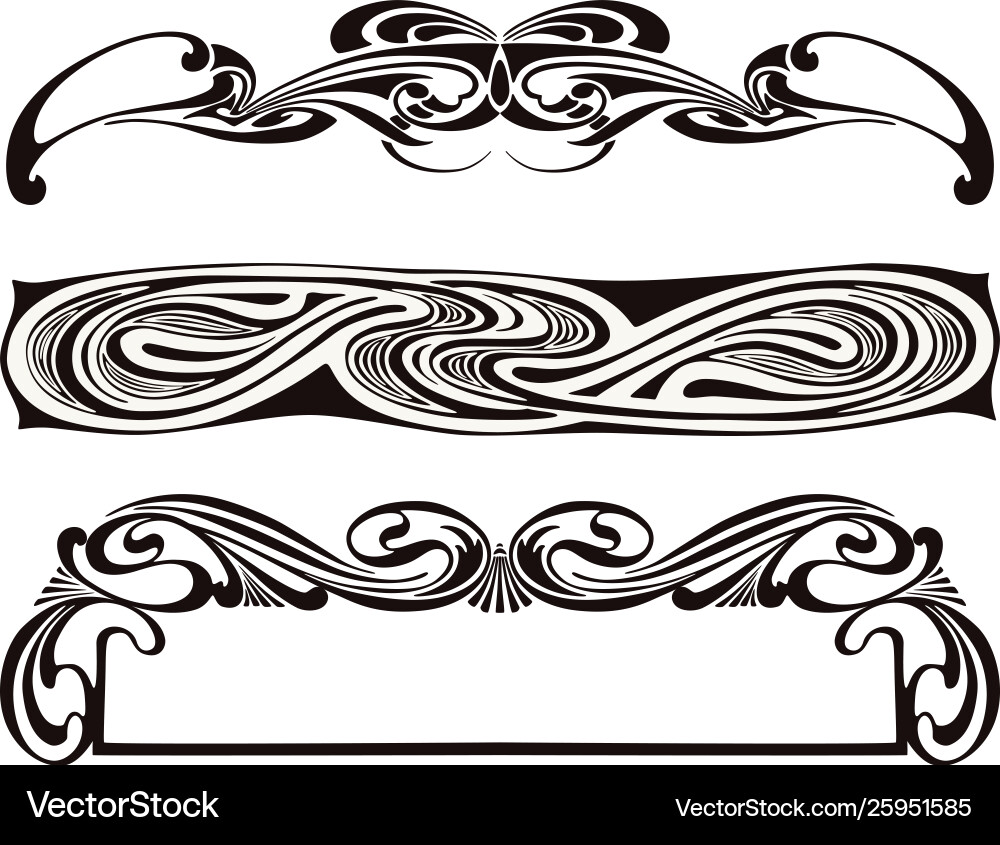 Elegant Scroll Patterns Vector Image