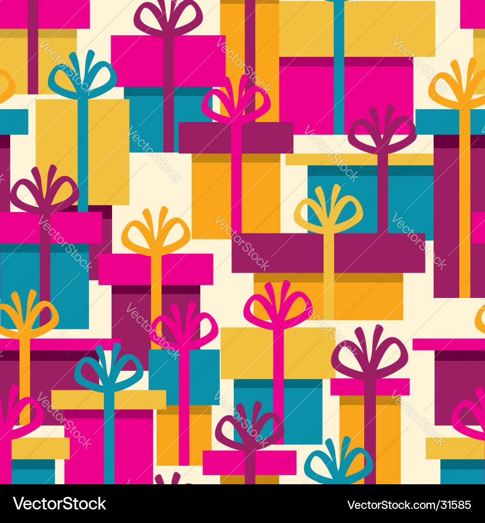 Gift Box Pattern Vector Image