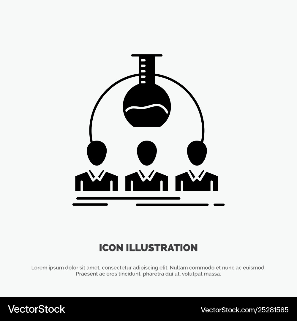 Laboratory lab man experiment scientist solid Laboratory lab man experiment scientist solid Vector Image