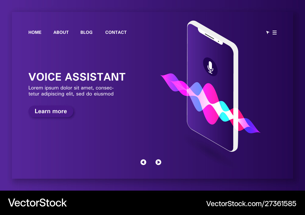 Loading page smart voice assistant with sound Loading page smart voice assistant with sound vector image