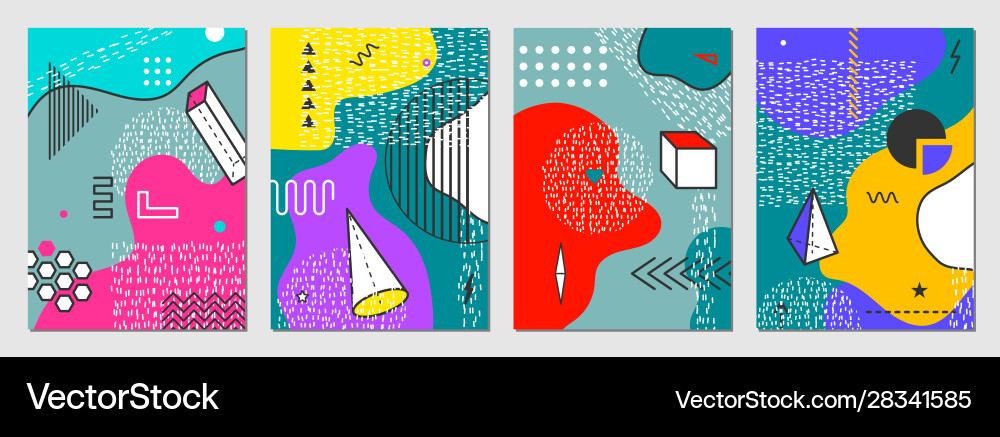 Memphis abstract pattern background with flat Memphis abstract pattern background with flat vector image