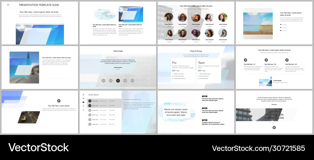 Modern Presentation Templates vector image
