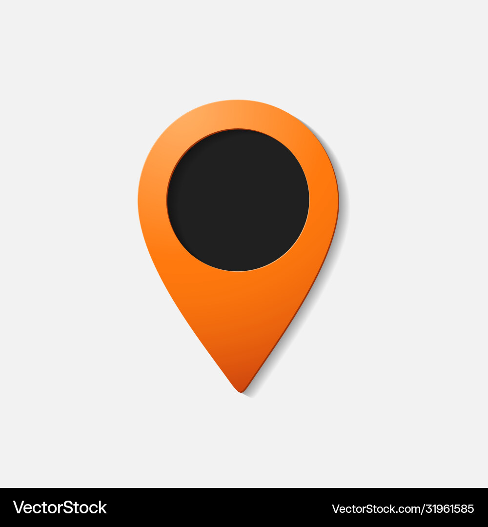 Realistic color pointer icon vector image