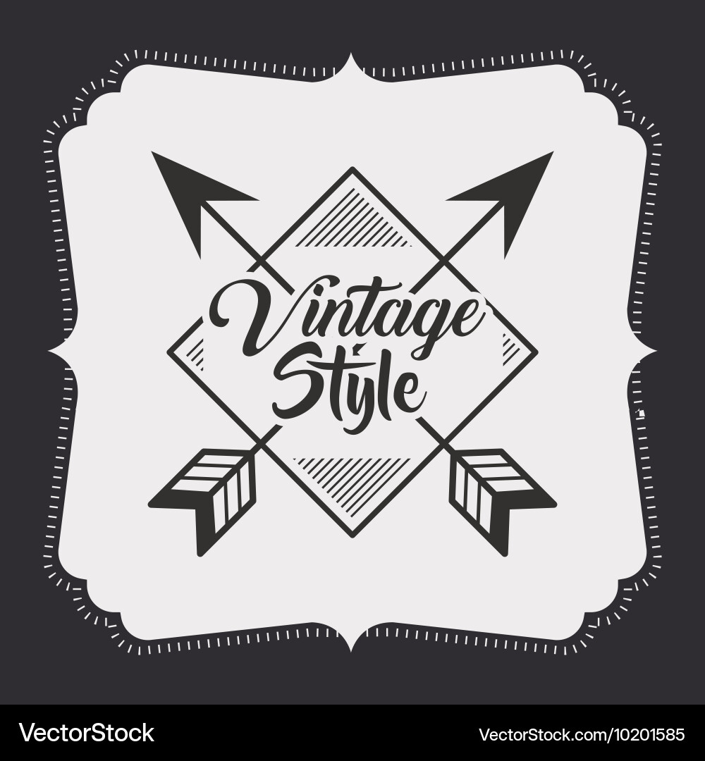 Retro Style Frame Icon vector image