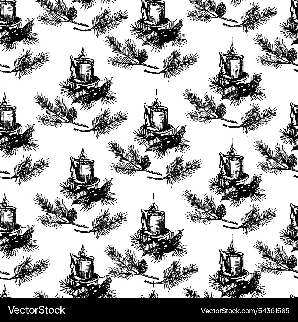 Seamless pattern with christmas objects Seamless pattern with christmas objects vector image