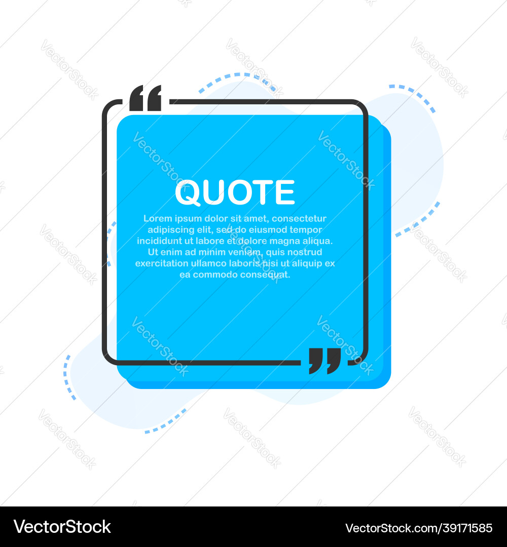Set quote frames blank template with print Set quote frames blank template with print Vector Image