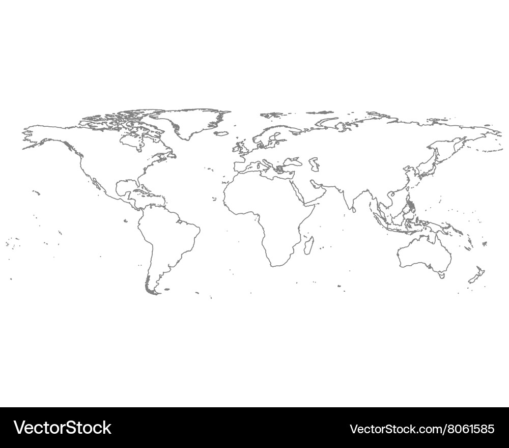 World map Royalty Free Vector Image - VectorStock