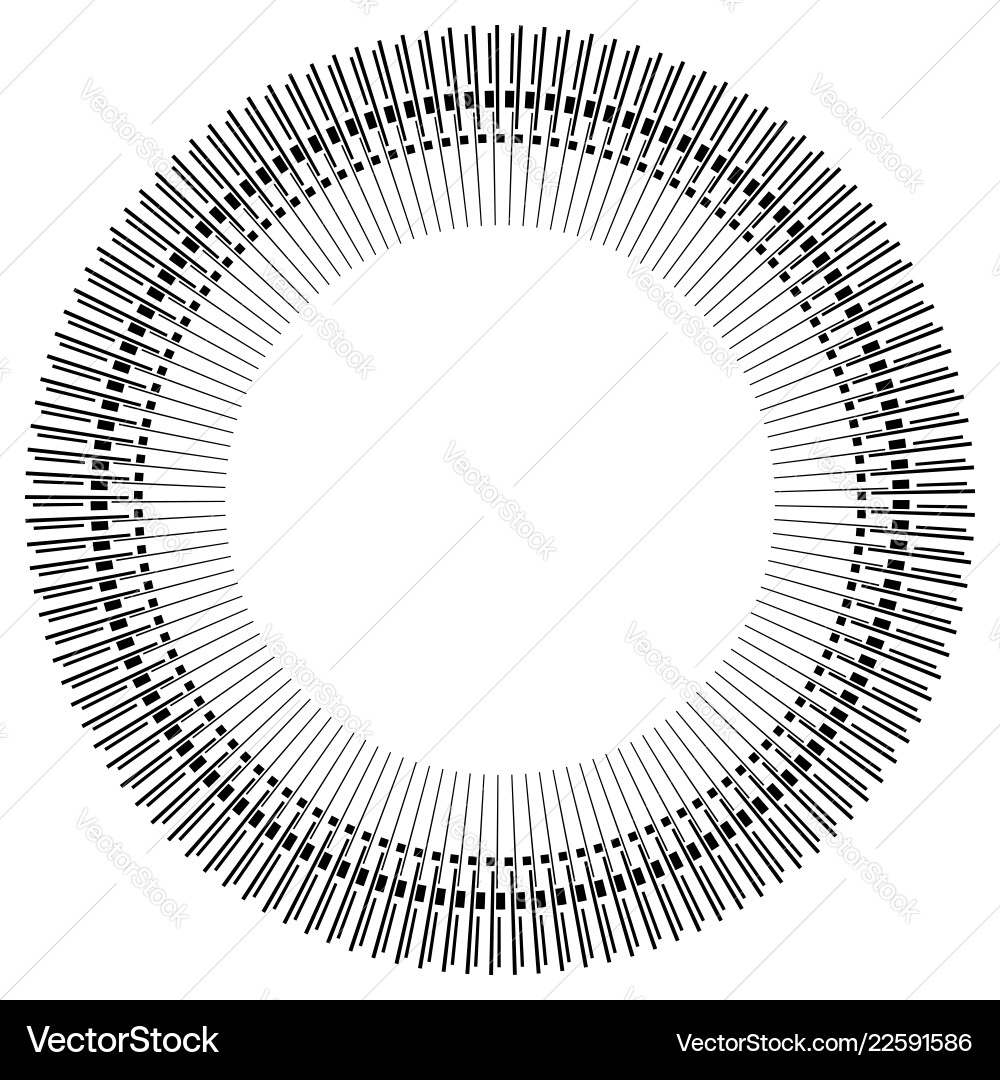 Abstract circle element with geometric lines Vector Image