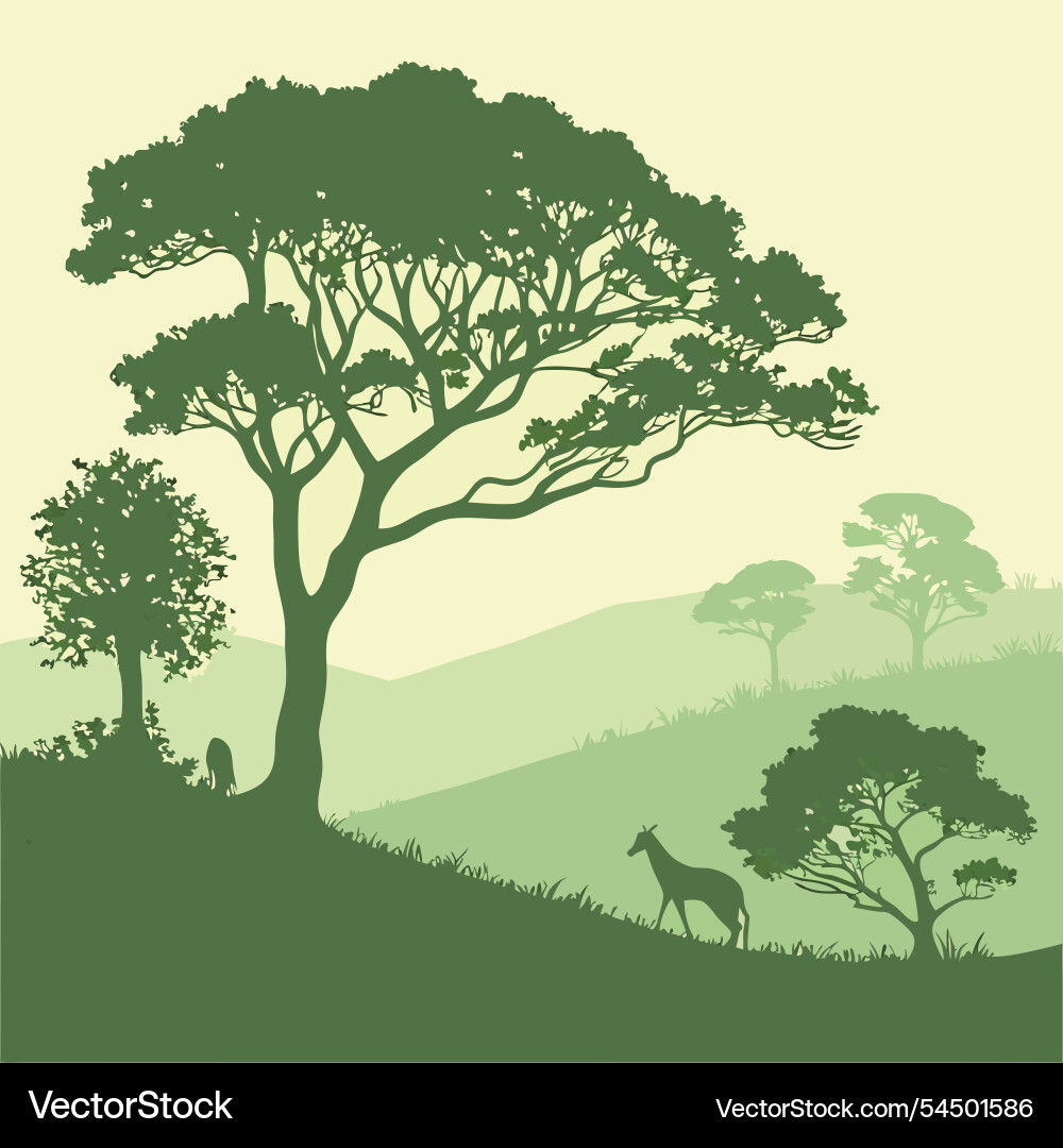 Abstract nature background with trees Abstract nature background with trees vector image