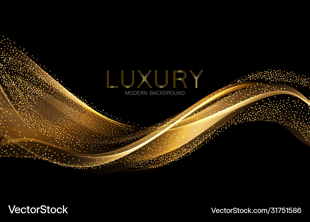 Abstract shiny color gold wave design element Abstract shiny color gold wave design element vector image