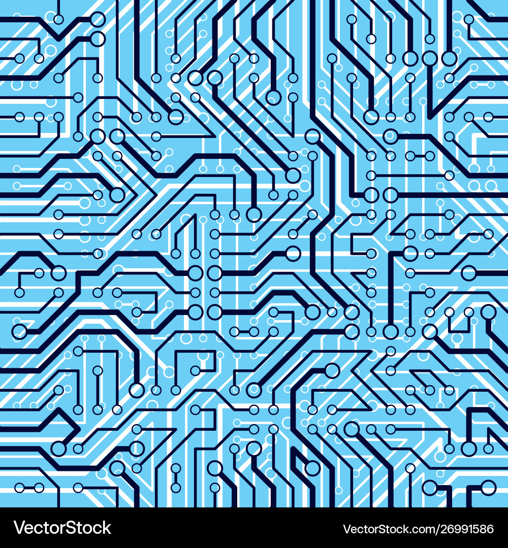 Circuit board seamless pattern background Circuit board seamless pattern background vector image
