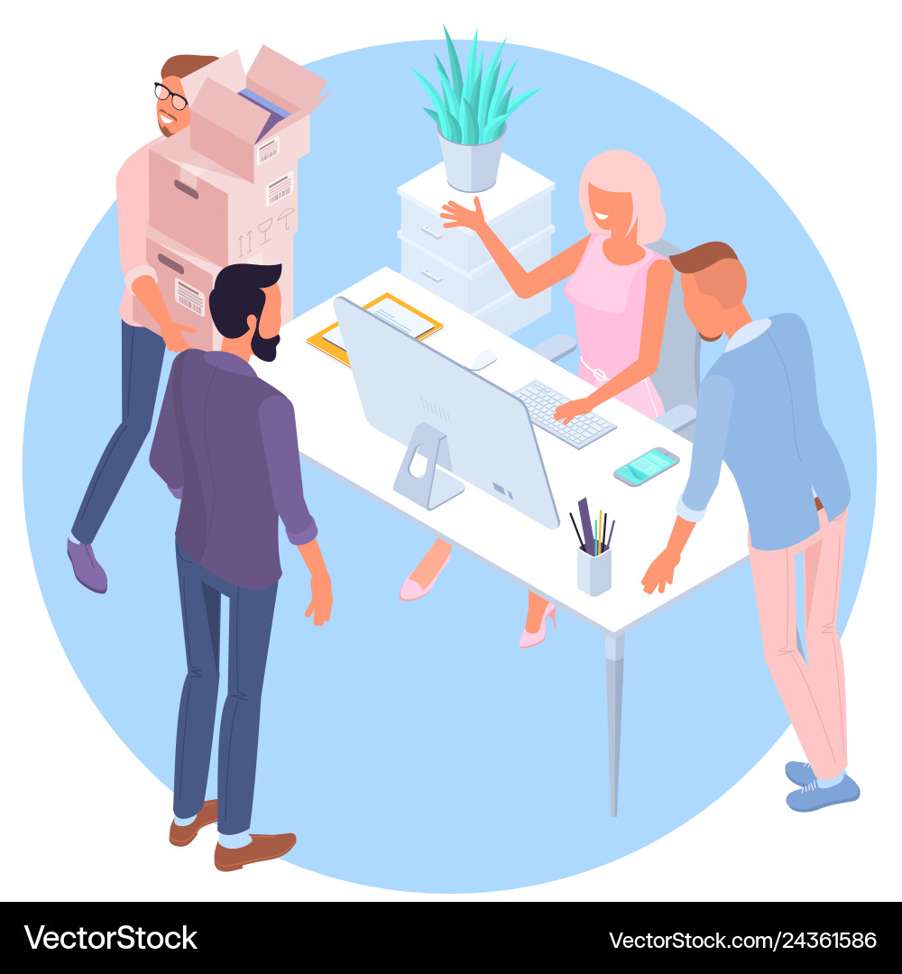 Concept of teamwork and workflow Concept of teamwork and workflow vector image