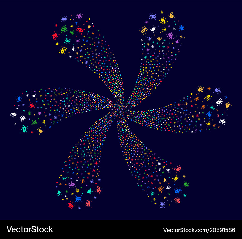 Cucaracha curl fireworks Vector Image