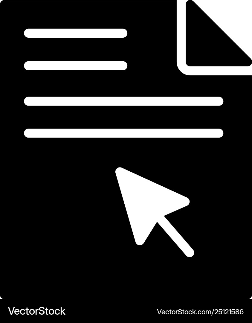 Cursor file Cursor file Vector Image