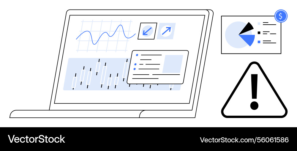 Dashboard with data analytics pie chart Dashboard with data analytics pie chart vector image