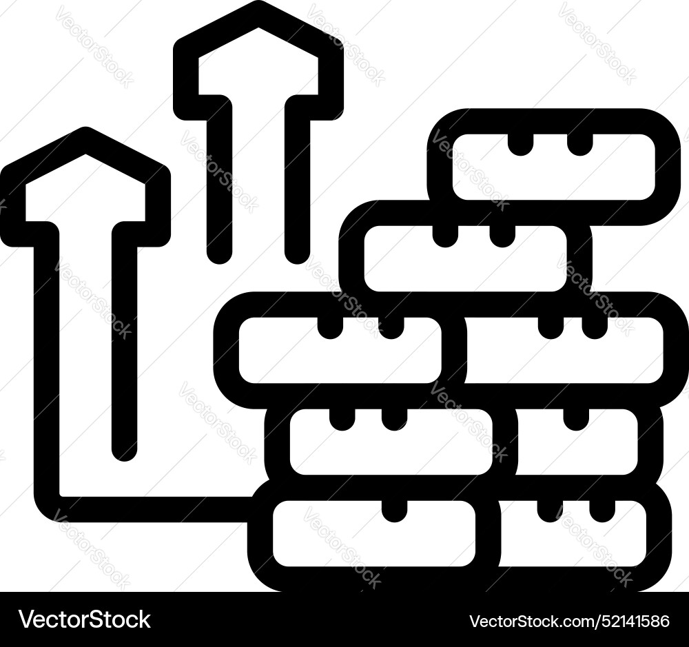 Data server structure showing increasing storage Data server structure showing increasing storage vector image