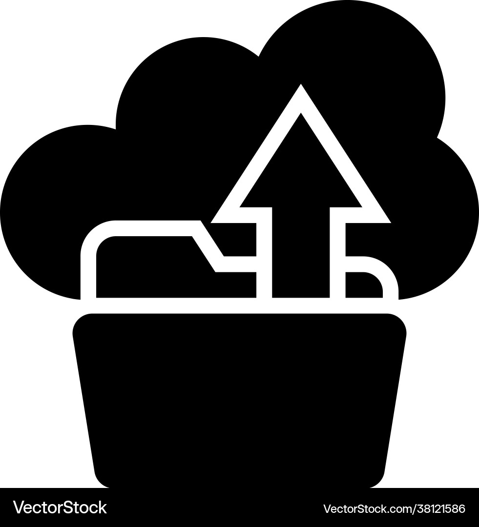 Data upload style vector image