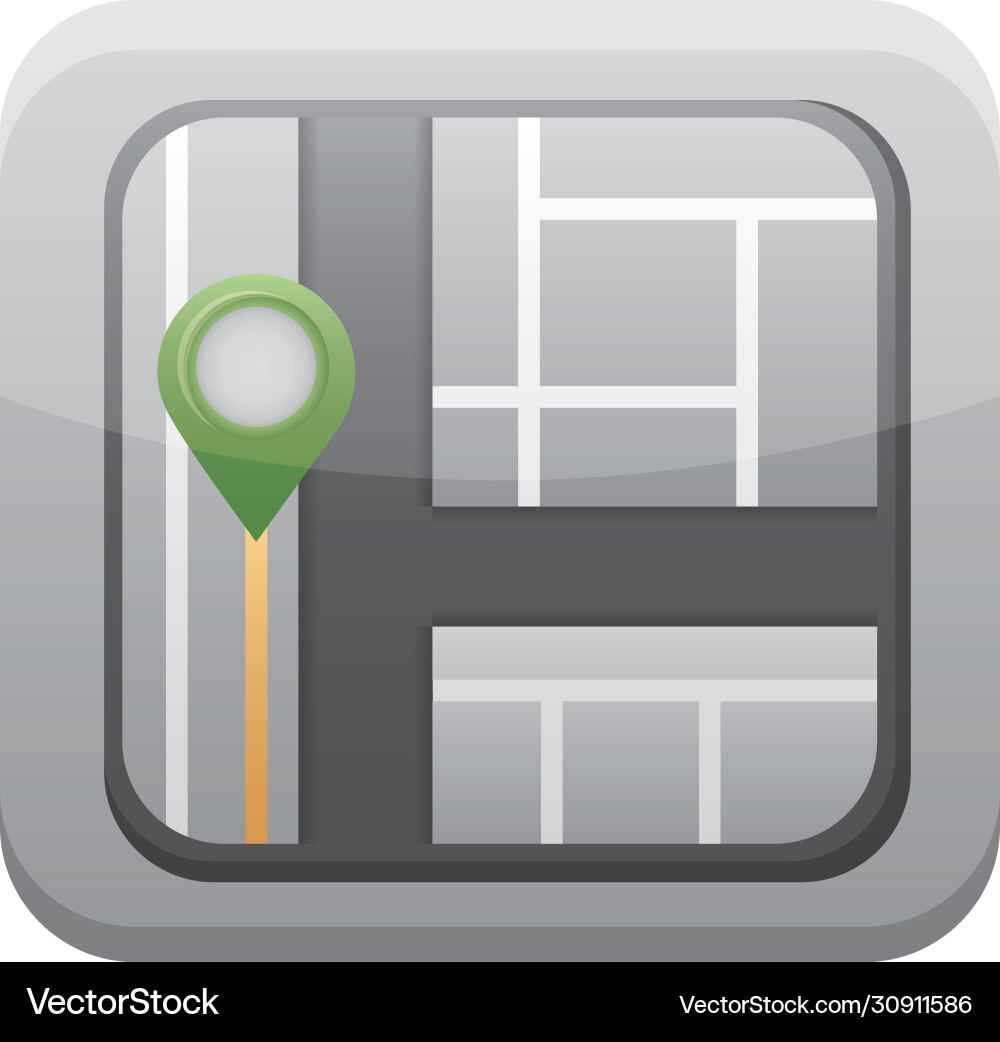 Gps app button menu isolated icon Gps app button menu isolated icon vector image