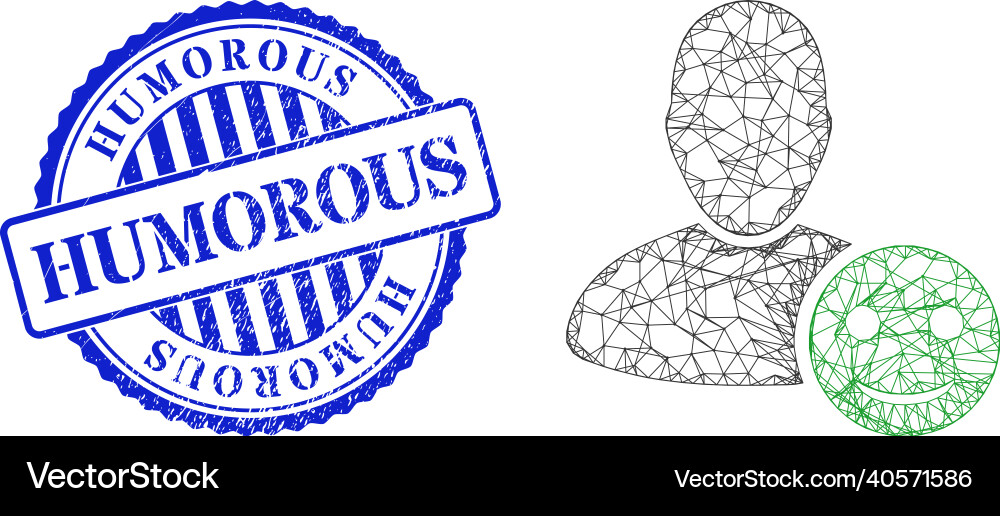Grunge humorous stamp seal and net user happy Grunge humorous stamp seal and net user happy vector image