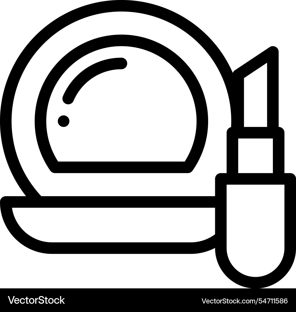 Make up icon thin linear style design isolated Make up icon thin linear style design isolated vector image